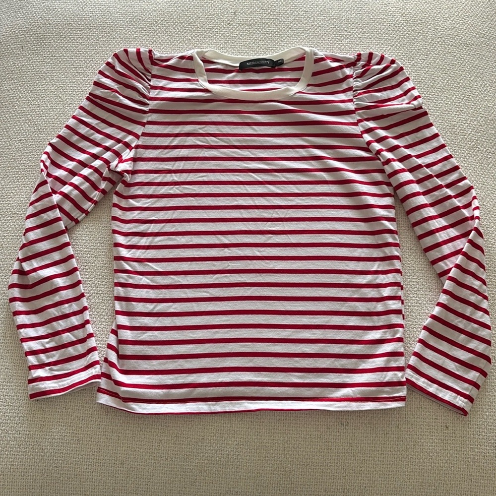 Red & White Striped Long-sleeve - Picture 3 of 3